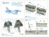 Quinta Studio QDS-48419 F-16D block 40 3D-Printed & coloured Interior on decal paper (Kinetic 2022 tool) (Small version) 1/48